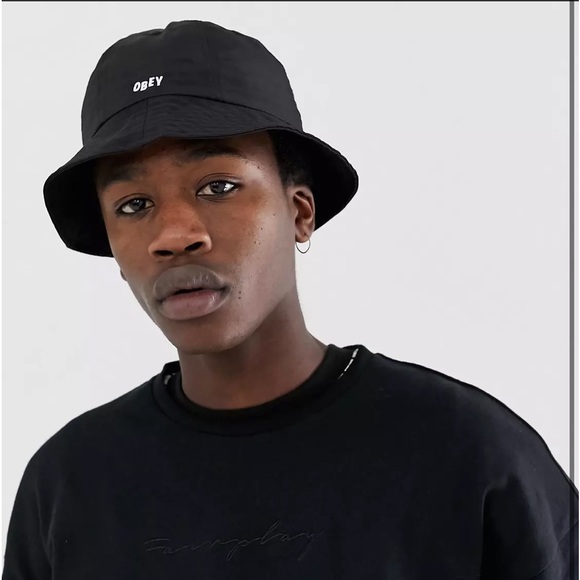 OBEY Frederick Black Bucket Hat 2 hats bundle - Picture 2 of 3
